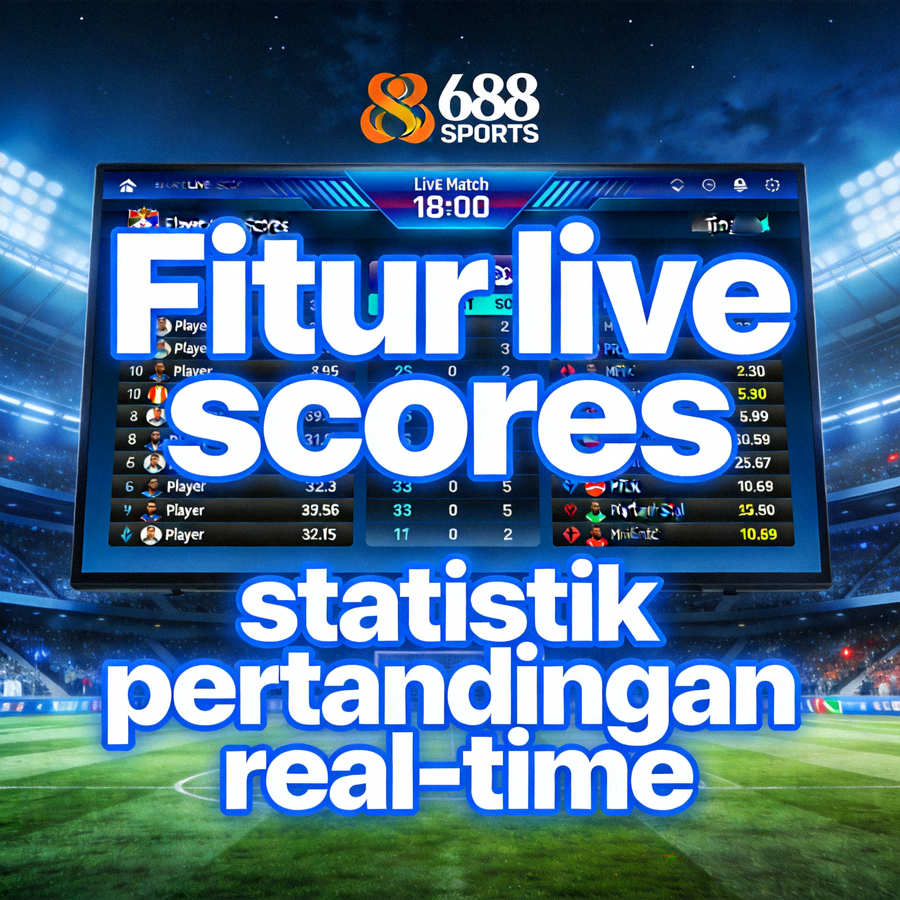 Fitur live scores dan statistik pertandingan real-time di M88 Sports